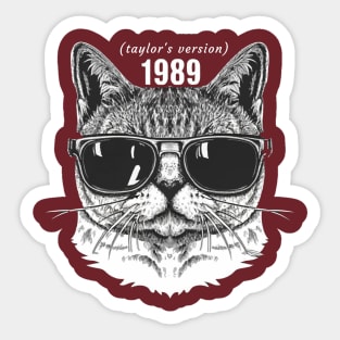 1989 cat version Sticker